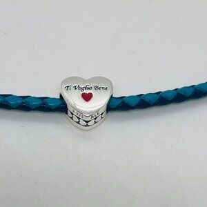 ✨✨Pandora Ti Voglio Bene Charm I love you Charm Love Heart Gifts Pendant S925